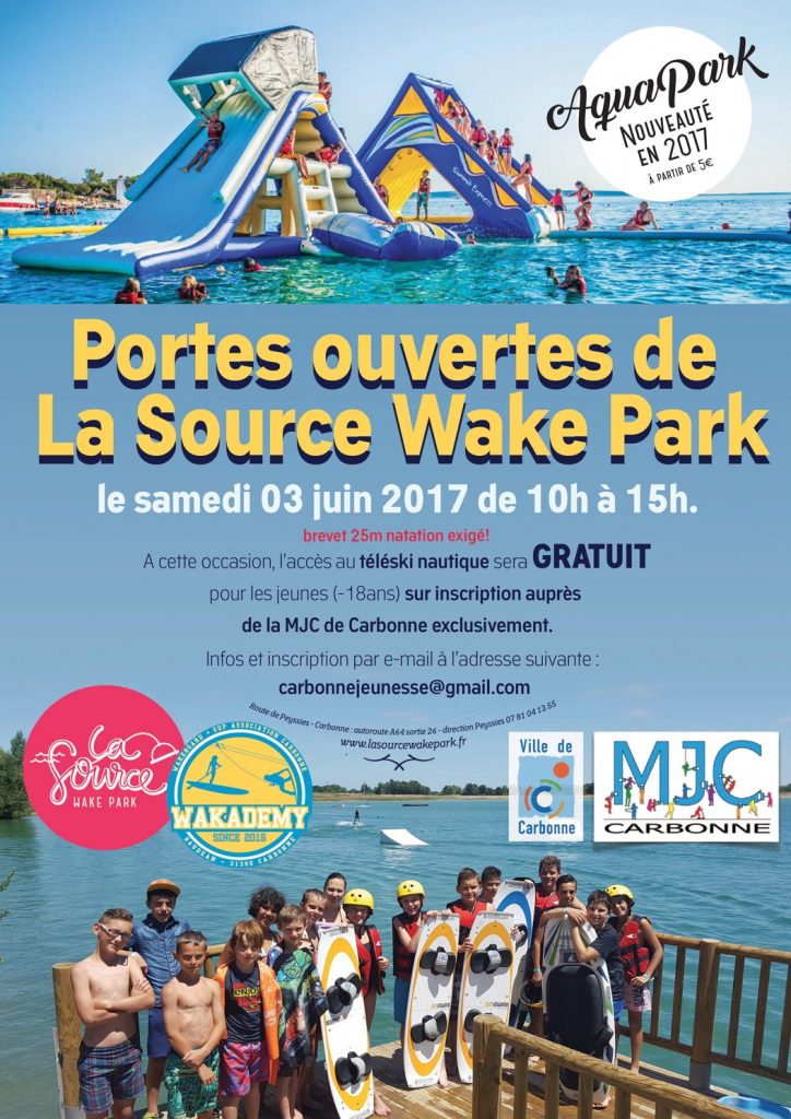 Portes Ouvertes au WakePark avec la MJC de Carbonne.