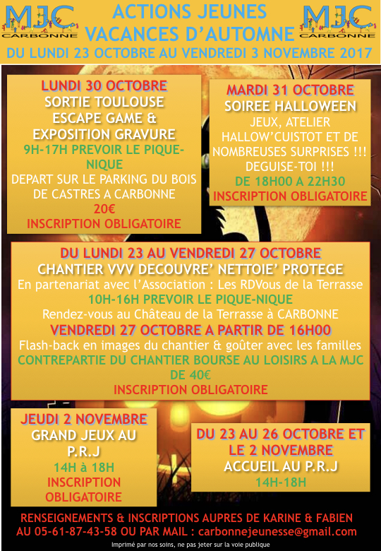 Action Jeunes Automne 2017